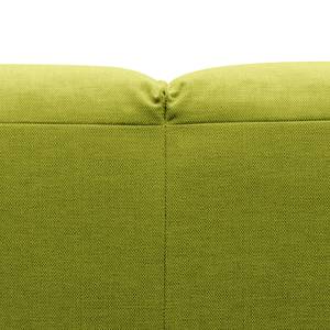 Hoekbank HUDSON 3-zits met chaise longue Geweven stof Anda II: Groen - Breedte: 251 cm - Longchair vooraanzicht links