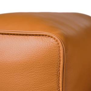 Ecksofa HUDSON 3-Sitzer mit Longchair Echtleder Neka: Cognac - Breite: 251 cm - Longchair davorstehend links