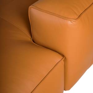 Ecksofa HUDSON 3-Sitzer mit Longchair Echtleder Neka: Cognac - Breite: 251 cm - Longchair davorstehend links