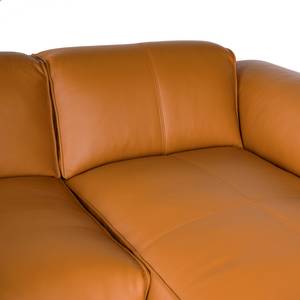 Ecksofa HUDSON 3-Sitzer mit Longchair Echtleder Neka: Cognac - Breite: 251 cm - Longchair davorstehend links