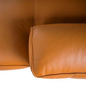 Divano angolare a 3 posti HUDSON Vera pelle Neka: color cognac - Larghezza: 251 cm - Longchair preimpostata a sinistra