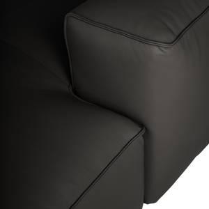 Ecksofa HUDSON 3-Sitzer mit Longchair Echtleder Neka: Grau - Breite: 251 cm - Longchair davorstehend links