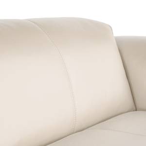 Canapé d’angle 3 places HUDSON Cuir véritable Neka : Gris clair - Largeur : 251 cm - Méridienne courte à droite (vue de face)