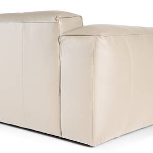 Canapé d’angle 3 places HUDSON Cuir véritable Neka : Gris clair - Largeur : 251 cm - Méridienne courte à gauche (vue de face)