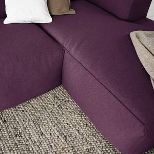 Ecksofa HUDSON 3-Sitzer mit Longchair Webstoff Anda II: Violett - Breite: 251 cm - Longchair davorstehend rechts