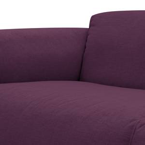 Ecksofa HUDSON 3-Sitzer mit Longchair Webstoff Anda II: Violett - Breite: 251 cm - Longchair davorstehend rechts