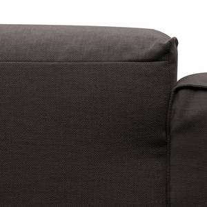 Ecksofa HUDSON 3-Sitzer mit Longchair Webstoff Anda II: Anthrazit - Breite: 284 cm - Longchair davorstehend rechts