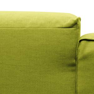 Hoekbank HUDSON 3-zits met chaise longue Geweven stof Anda II: Groen - Breedte: 284 cm - Longchair vooraanzicht rechts
