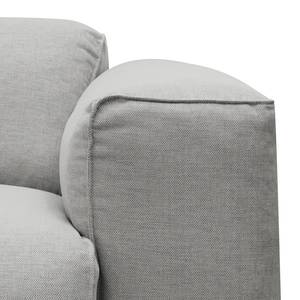 Ecksofa HUDSON 3-Sitzer mit Longchair Webstoff Saia: Hellgrau - Breite: 284 cm - Longchair davorstehend rechts