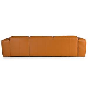 Ecksofa HUDSON 3-Sitzer mit Longchair Echtleder Neka: Cognac - Breite: 284 cm - Longchair davorstehend rechts