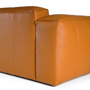 Ecksofa HUDSON 3-Sitzer mit Longchair Echtleder Neka: Cognac - Breite: 284 cm - Longchair davorstehend rechts