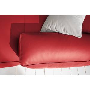 Hoekbank HUDSON 3-zits met chaise longue Echt leer Neka: Rood - Breedte: 284 cm - Longchair vooraanzicht rechts