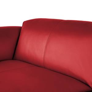 Hoekbank HUDSON 3-zits met chaise longue Echt leer Neka: Rood - Breedte: 284 cm - Longchair vooraanzicht rechts