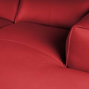 Hoekbank HUDSON 3-zits met chaise longue Echt leer Neka: Rood - Breedte: 284 cm - Longchair vooraanzicht rechts
