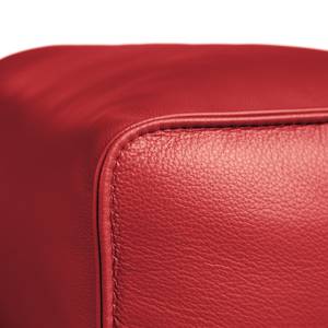 Hoekbank HUDSON 3-zits met chaise longue Echt leer Neka: Rood - Breedte: 284 cm - Longchair vooraanzicht links