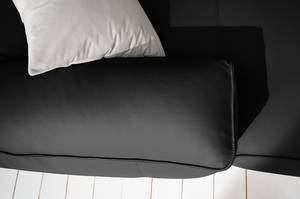 Divano angolare a 3 posti HUDSON Vera pelle Neka: nero - Larghezza: 284 cm - Longchair preimpostata a sinistra