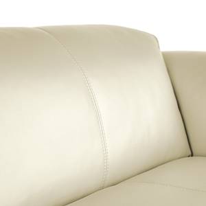 Hoekbank HUDSON 3-zits met chaise longue Echt leer Neka: Wit - Breedte: 284 cm - Longchair vooraanzicht links