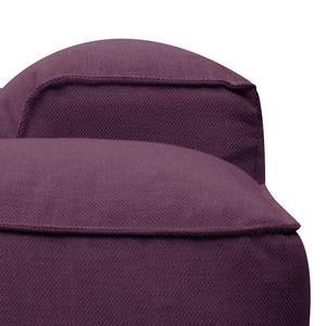 Ecksofa HUDSON 3-Sitzer mit Longchair Webstoff Anda II: Violett - Breite: 284 cm - Longchair davorstehend rechts