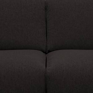 Ecksofa HUDSON 3-Sitzer mit Recamiere Webstoff Anda II: Anthrazit - Longchair davorstehend rechts