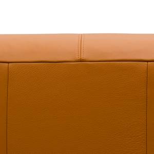 Ecksofa HUDSON 3-Sitzer mit Recamiere Echtleder Neka: Cognac - Longchair davorstehend rechts