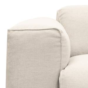 Canapé d'angle Hudson V Tissu Tissu Saia: Beige - Méridienne courte à droite (vue de face)