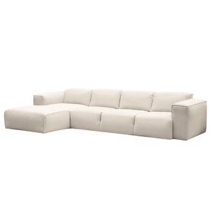 Ecksofa Hudson V Webstoff Webstoff Saia: Beige - Longchair davorstehend links