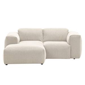 Hoekbank Hudson VII geweven stof Geweven stof Saia: Beige - Longchair vooraanzicht links