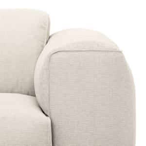 Ecksofa HUDSON mit Chaiselongue Webstoff Saia: Beige - Longchair davorstehend rechts