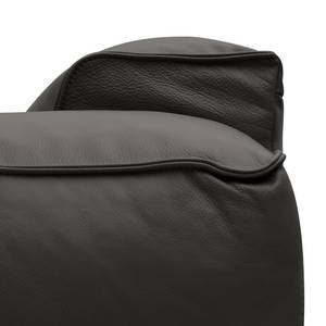 Hoekbank HUDSON met chaise longue Echt leer Neka: Grijs - Longchair vooraanzicht rechts