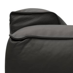 Hoekbank HUDSON met chaise longue Echt leer Neka: Grijs - Longchair vooraanzicht links