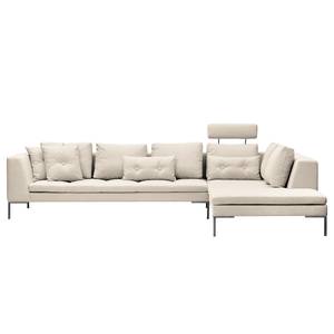 Ecksofa Madison I Webstoff Webstoff Saia: Beige - Breite: 319 cm - Ottomane davorstehend rechts