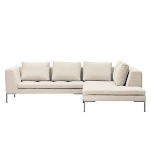 Ecksofa Madison I Webstoff Webstoff Saia: Beige - Breite: 255 cm - Ottomane davorstehend rechts