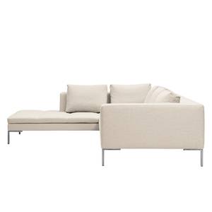 Ecksofa Madison I Webstoff Webstoff Saia: Beige - Breite: 255 cm - Ottomane davorstehend links