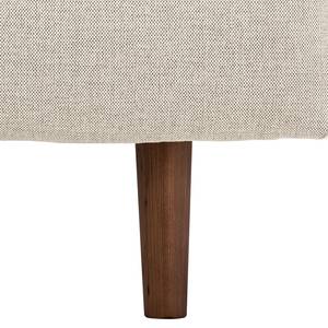 Ecksofa Navona Webstoff Webstoff Saia: Beige - Longchair davorstehend rechts - Braun