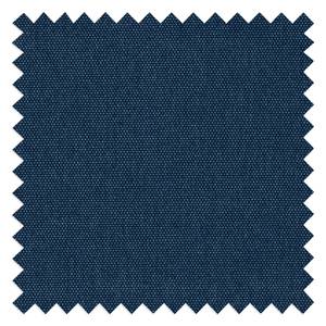 Polsterhocker Garbo II Webstoff - Webstoff Anda II: Blau - Chrom glänzend