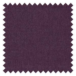 Polsterhocker Garbo II Webstoff - Webstoff Anda II: Violett - Chrom glänzend