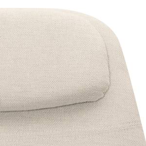 Fauteuil Houston I geweven stof Geweven stof Saia: Beige - Roestvrij staal