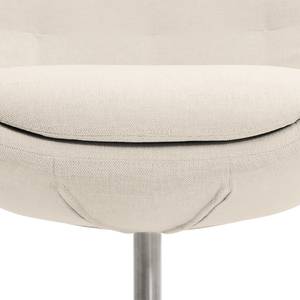 Fauteuil Houston III geweven stof Geweven stof Saia: Beige - Roestvrij staal