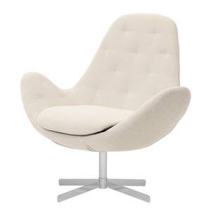 Fauteuil Houston IV Tissu Tissu Saia: Beige - Chrome