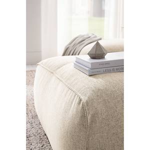 Gestoffeerde hocker HUDSON Geweven stof Saia: Beige