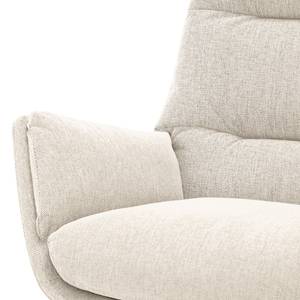 Fauteuil Garbo VI Geweven stof Saia: Beige - Chroomkleurig glanzend