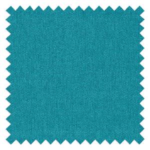 Fauteuil GARBO met houten pootjes Geweven stof Anda II: Turquoise - Donkere eikenhout