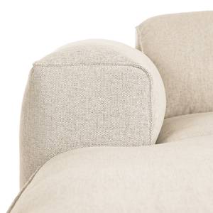 Wohnlandschaft HUDSON Webstoff Saia: Beige - Longchair davorstehend links / Ottomane rechts