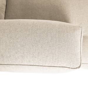 Wohnlandschaft HUDSON Webstoff Saia: Beige - Longchair davorstehend links / Ottomane rechts