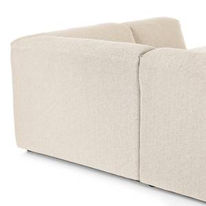 Zithoek HUDSON Geweven stof Saia: Beige - Longchair vooraanzicht links/Ottomaan rechts