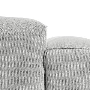 Canapé panoramique HUDSON Tissu Saia: Gris clair - Méridienne courte à gauche / longue à droite (vue de face)