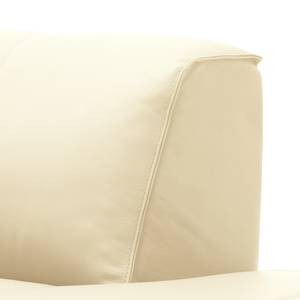 Wohnlandschaft HUDSON Echtleder Neka: Creme - Longchair davorstehend links / Ottomane rechts