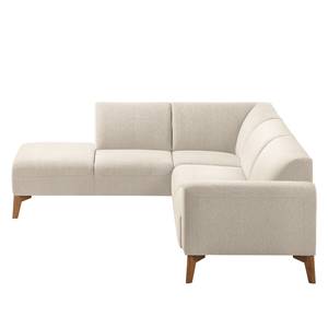 Ecksofa Bora II Webstoff Webstoff Saia: Beige - Ottomane davorstehend links