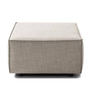 Gestoffeerde hocker KINX rechthoekig Geweven stof Milan: Beige