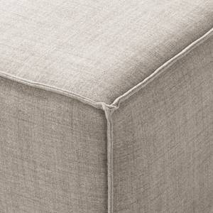 Gestoffeerde hocker KINX rechthoekig Geweven stof Milan: Beige